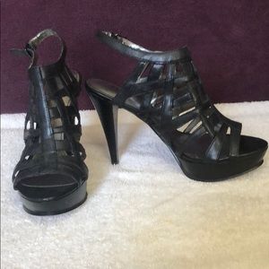 Black Strappy Open Toed Sandals
